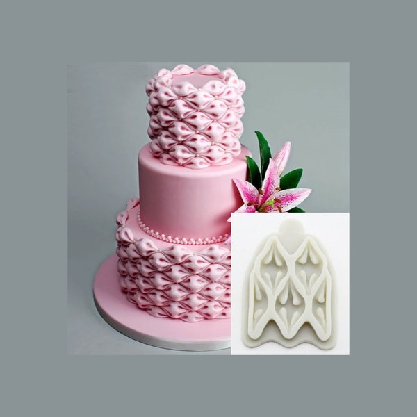 Fabric Puff Silicone Fondant Mold Cake Decorating Tool Fondant Decoration Wedding Cake Tools Fondant Tools Silicone Mold Cake Decorating