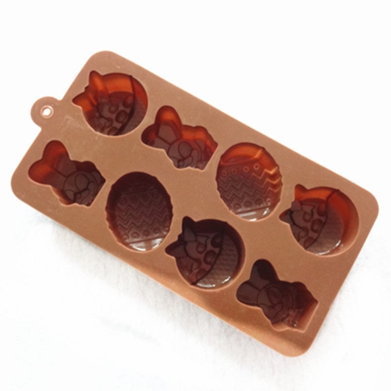 Easter Chocolate Mold Egg Basket Bunny Chocolate Silicone Mold DIY
