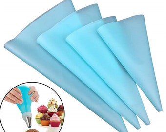 Pastry Bag Set  Piping Bags Icing bag Reusable 4 pieces Set Silicone Pastry Bag