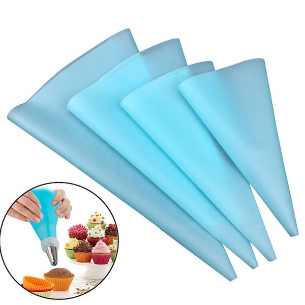 Pastry Bag Set  Piping Bags Icing bag Reusable 4 pieces Set Silicone Pastry Bag