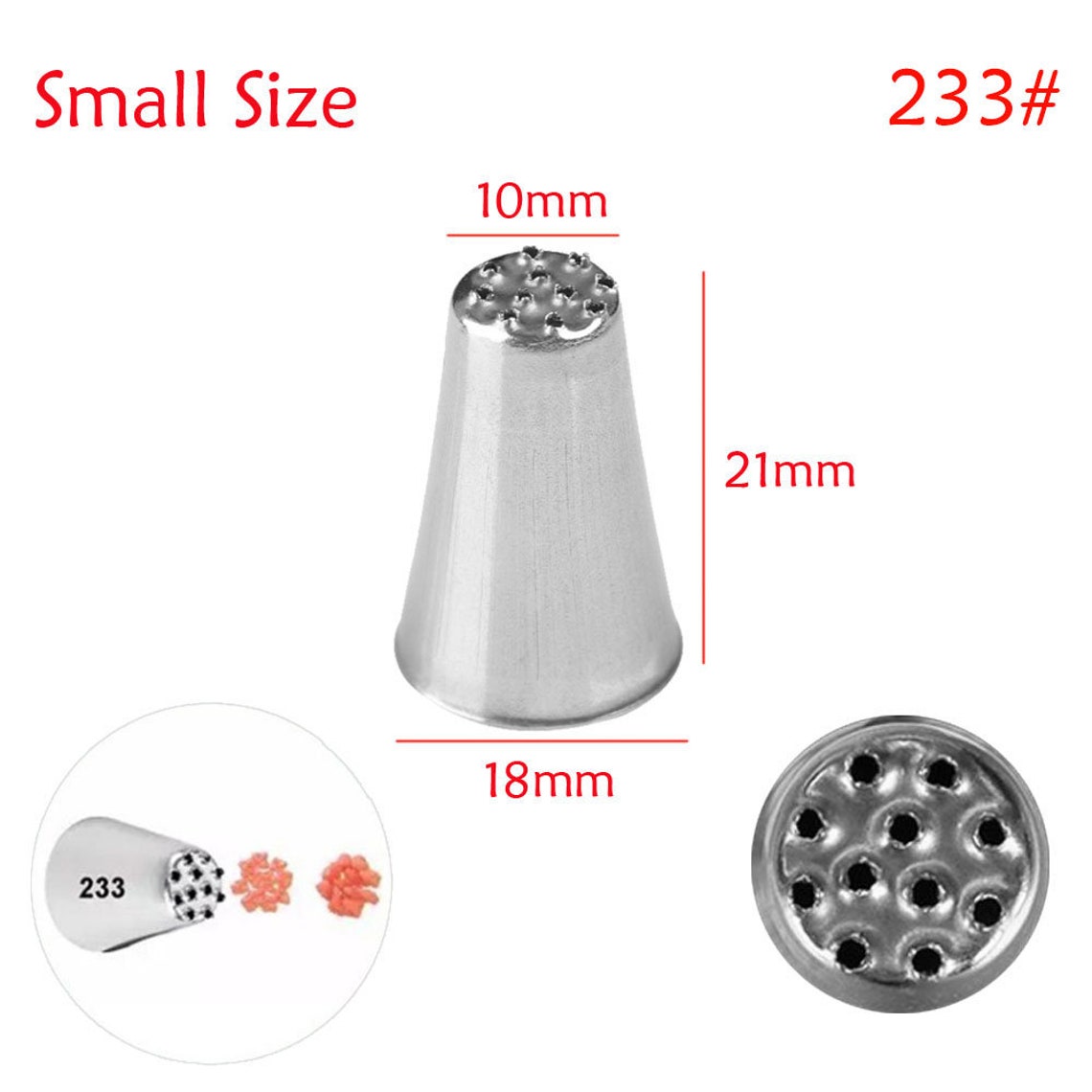 Grass Icing Tips 3 Sizes Stainless Steel Icing Nozzles Cake Etsy