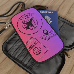 Travel Gift, Passport Holder, Document Holder, Card Organizer Pouch, Document Organizer, Travel Organizer, Passport Wallet