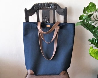 Canvas Shopper XL, blau