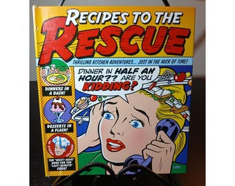 RECIPES to the RESCUE - Hard back Book - 2000 Cooking, Kitchen, Comic Book #B60