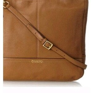 Coach Leather Hobo Shoulder/H Bag Tan Gold Creed E1373-F23293 Designer #1487