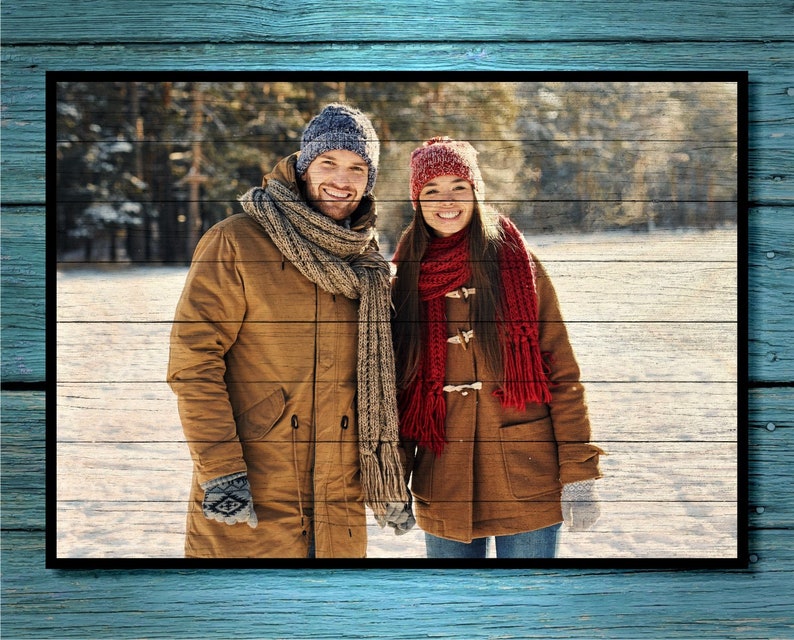 Engagement Gift for Couple Gift for Man Gifts Custom Wood Photo Engagement Gift for Her Gift for Him Girlfriend Gift Boyfriend Gifts for Men
