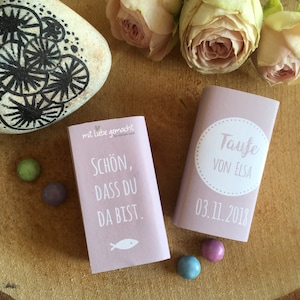Regalo para invitados: banderola de papel para Smartie, paquete de obsequios para bodas, bautizos y fiestas de cumpleaños, 10 unidades