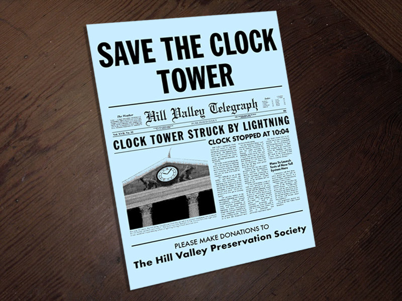 Save the Clock Tower Flyer Printable (high Quality PDF File)| Back