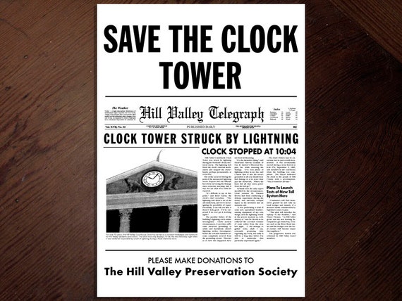 Save the Clock Tower Flyer Printable (high Quality PDF File)| Back