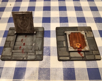 Zombicide Black Plague - Green Horde Dungeon Doors (Set of 4) 3D Printed | Board Games | Vault Doors