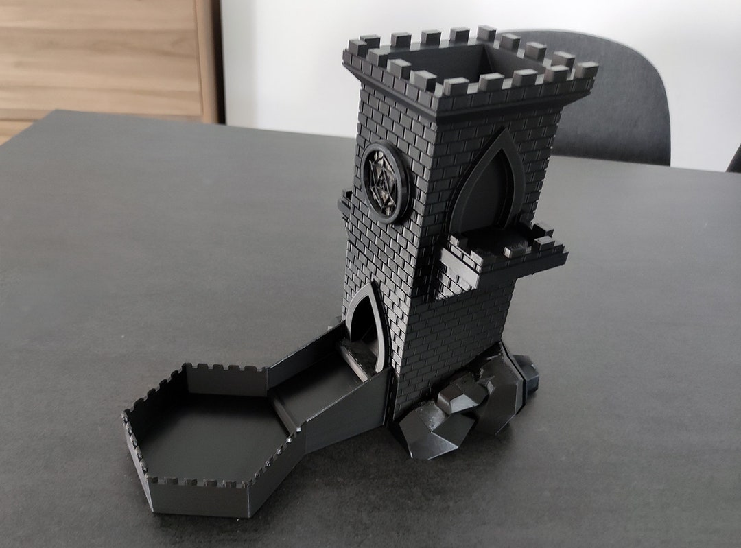 Castle Dice Tower 3D Printed Board Games Role Playing Game Dice Tower