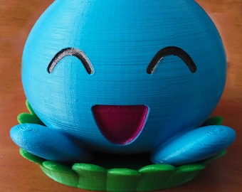 Pokemon Oddish Planter with Saucer 3D Printed - Gift Idea - 3D Print