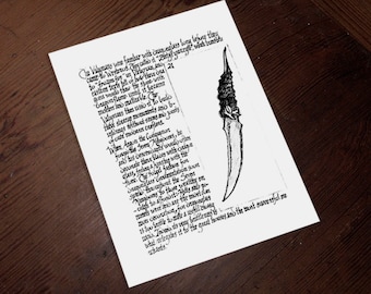 Dragonglass Page Printable (high quality PDF & JPG Files)| Game of Thrones Prop Digital File |
