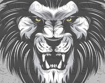 Lion Illustration Etsy