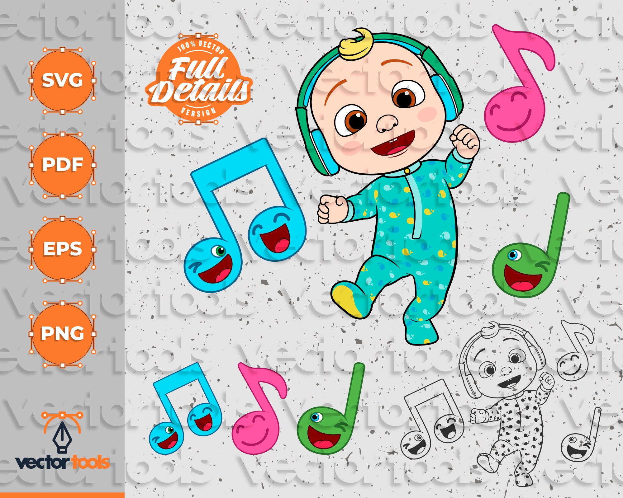 Download Cocomelon svg Cocomelon JJ svg Cocomelon Bundle svg | Etsy