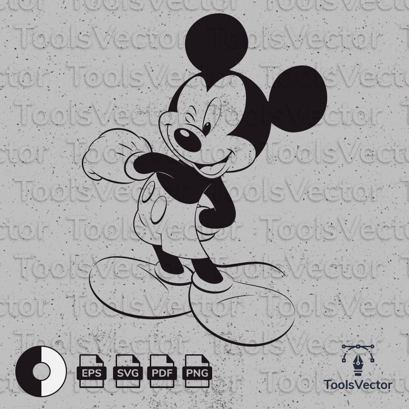 Mickey Mouse SVG Mickey Mouse Mickey Mouse Vector Mickey Etsy