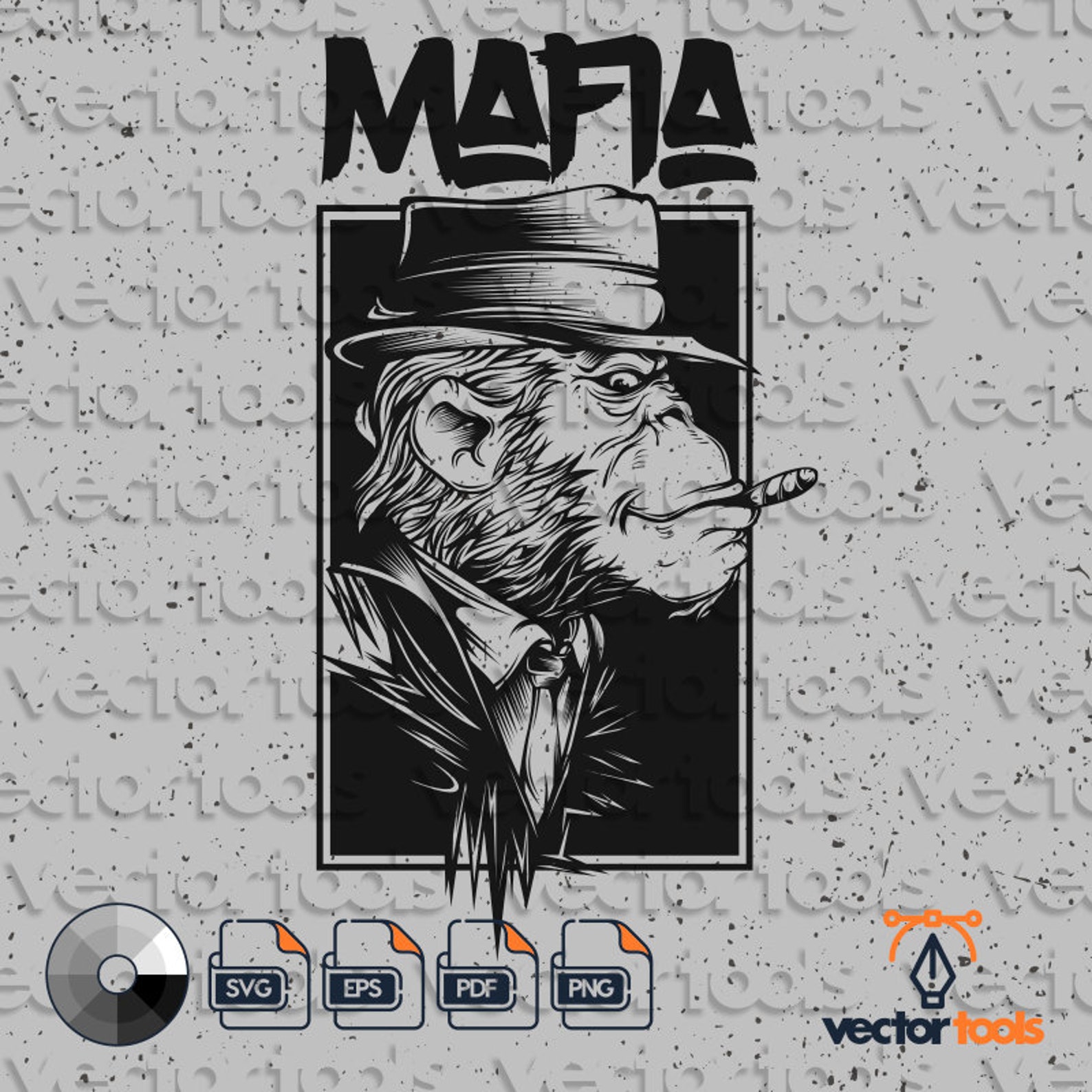 Monkey Mafia Gorilla Mafia Monkey Mafia SVG Monkey Gangster Etsy