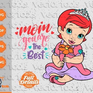 Download Baby princess svg Baby princess clipart Baby Ariel svg | Etsy