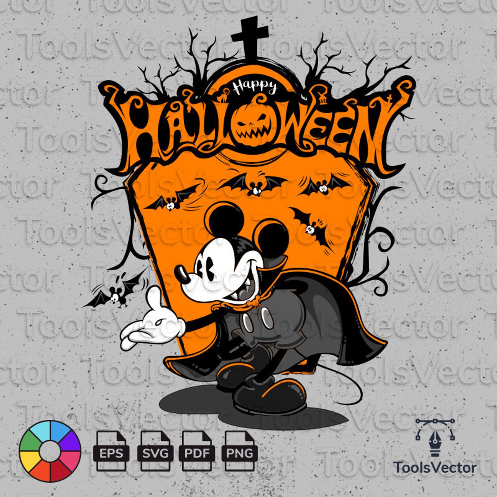 Halloween Mickey Mouse Halloween Vampire SVG Mickey Vampire Etsy