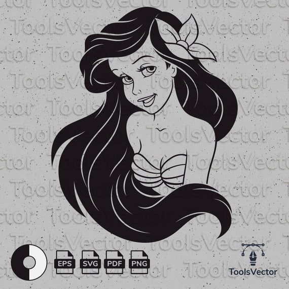 Download Disney Ariel The Little Mermaid vector Ariel The Little | Etsy