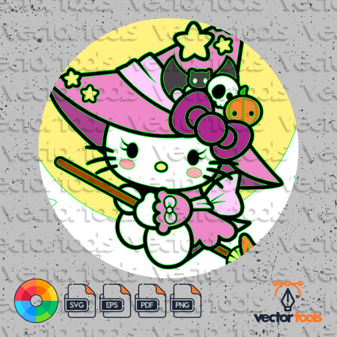 Hello Kitty Witch svg Hello Kitty Witch Hello Kitty Witch | Etsy