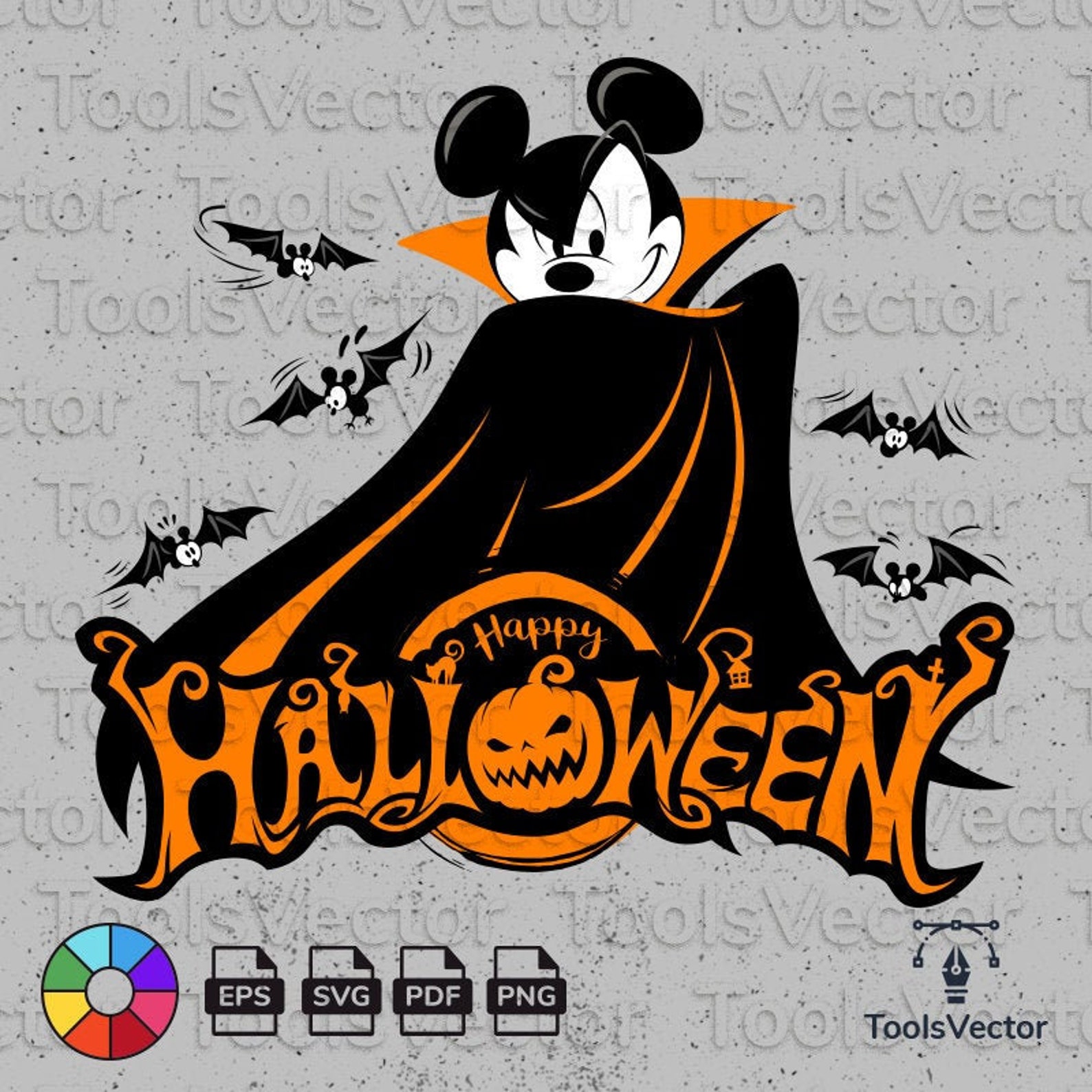 Halloween Mickey Mouse Halloween Vampire SVG Mickey Vampire Etsy