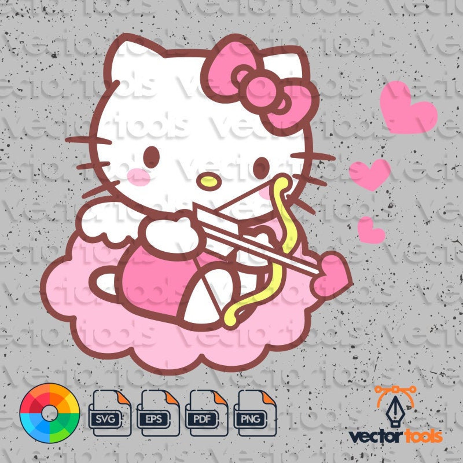 Hello Kitty svg Hello Kitty Cupid Hello Kitty Love svg | Etsy