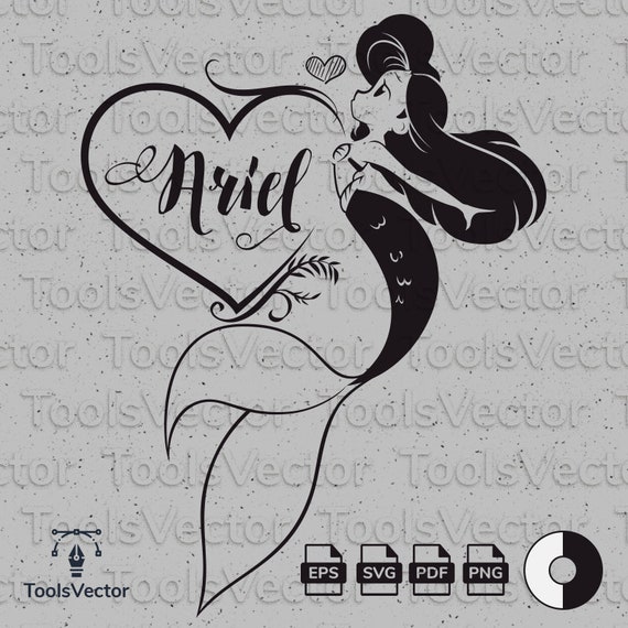 Download Disney Ariel The Little Mermaid Vector Ariel The Little Etsy