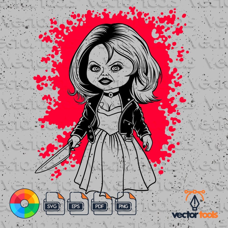 Bride Of Chucky Tiffany Svg Cricut Svg Clipart Layered Etsy Bride ...