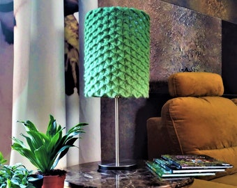 Green table lamp. Super lamp. Extraordinary lamoa. Great lampshade. An unusual lampshade. Green lampshade. A unique housewarming gift.