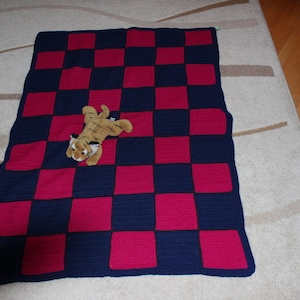 Crocheted baby blanket cuddly soft