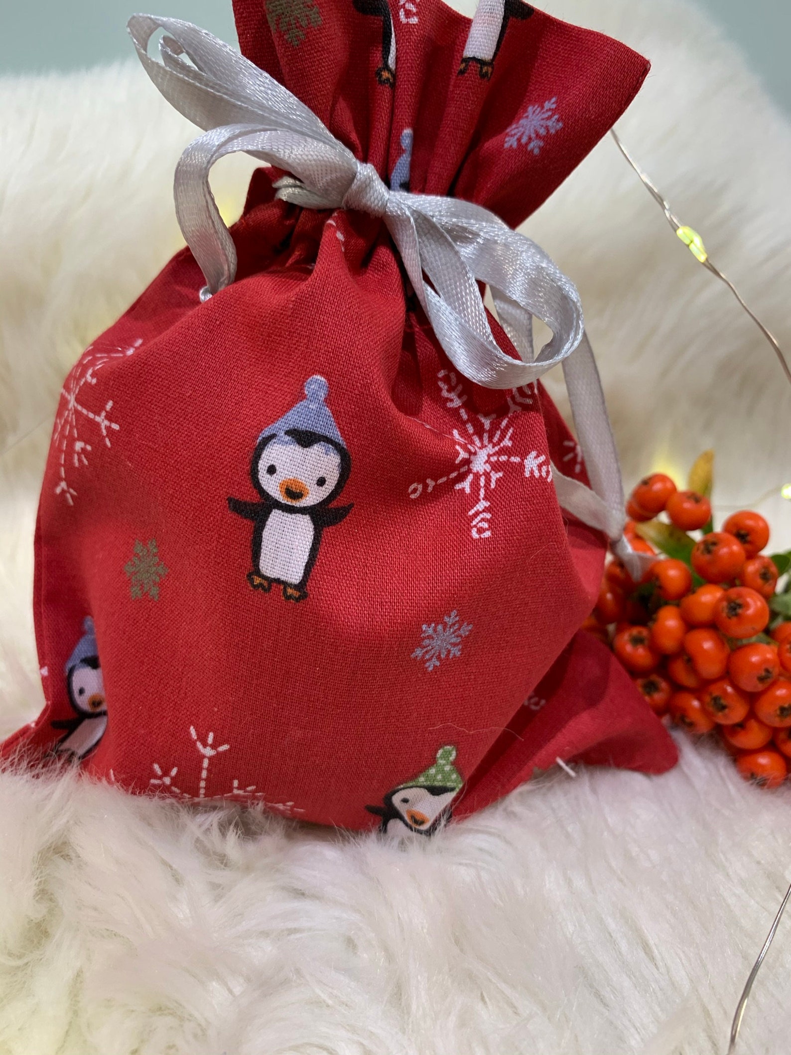 Weihnachten / Advent / Säckchen aus Stoff / Geschenktasche / Etsy.de