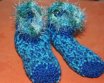 Children's slippers knitted size 26/27