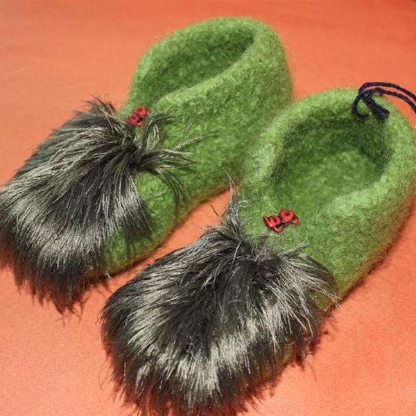 Felt-pumping slippers Gr.  25/26