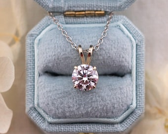 1.00ct Lab Diamond Pendant, 14k White Gold