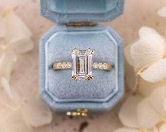3.06ct Emerald Cut Lab Diamond Ring – Celeste
