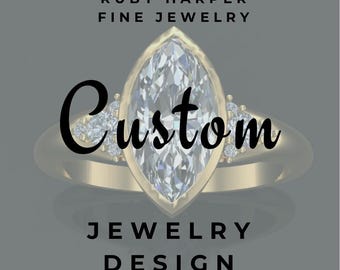 Custom Jewelry Design: CAD Design, Engagement Ring