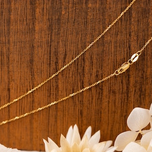 Goldkette 0,8 mm Diamantschliff Ankerkette 585 Gelbgold