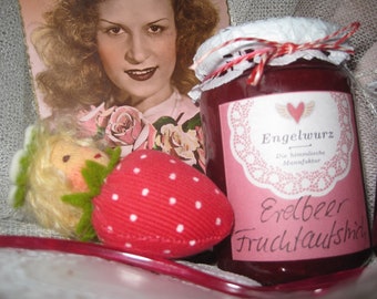 Erdbeer Fruchtaufstrich Erdbeermarmelade Geschenk für Frauen jam strawberry fraise confiture