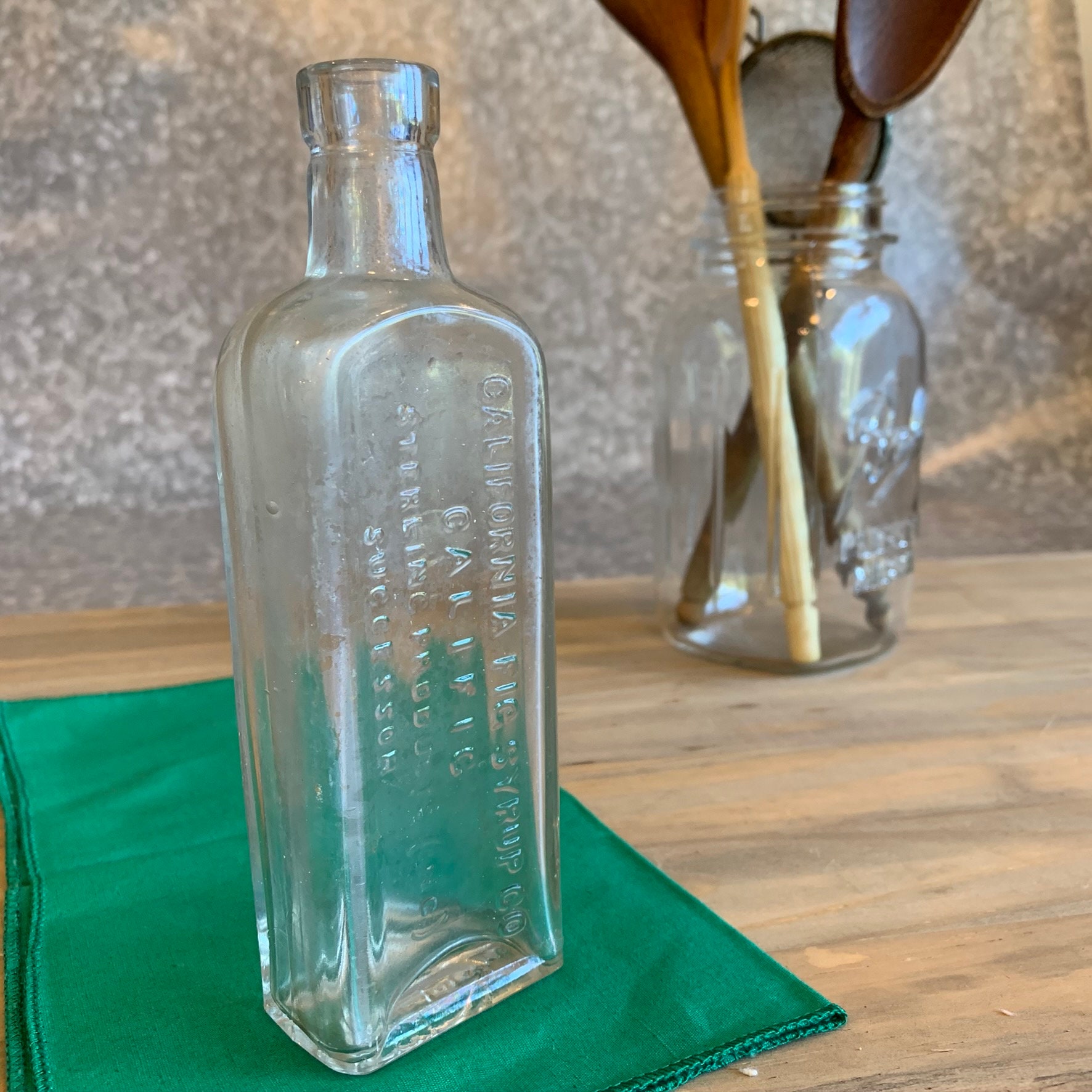 California Fig Syrup Co Antique Bottle Etsy