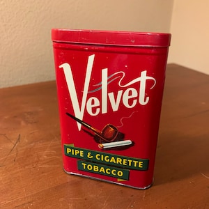 OLD Velvet Tobacco Tin in Great Shape