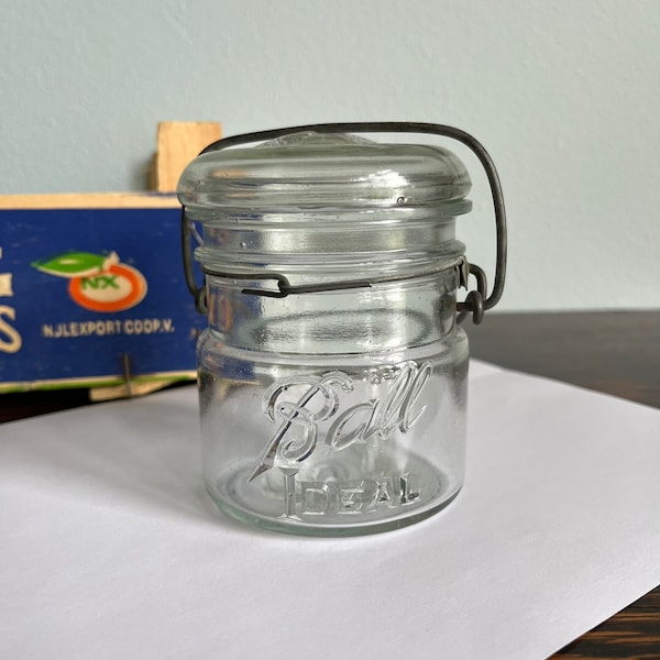 Half-Pint Sized Ball Ideal Bale Wire Jar - Clear