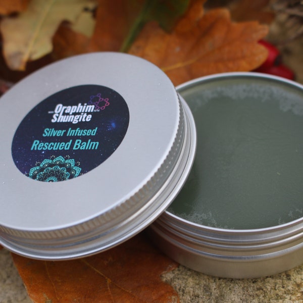 SHUNGITE RESCUED BALM C60 100% Organic Vegan Natural Rapid Healing Acne Eczema, Psoriasis, Scrapes/Scratches/Bites/Burns & troubling skin