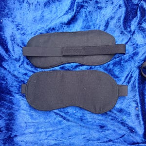 SHUNGITE EYE MASK for Health & Repair (washable) with silver + Elite, Super Restful Relaxing Sleep at night followed by Energised in the day image 2