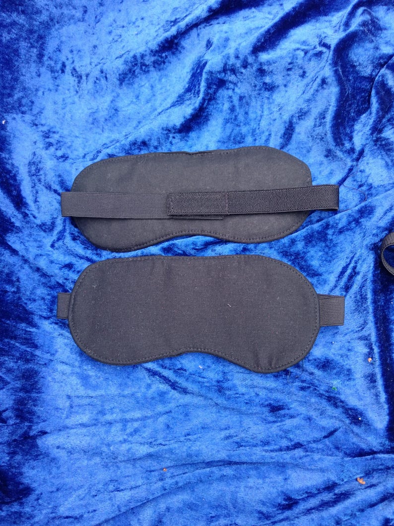 SHUNGITE EYE MASK for Health & Repair (washable) with silver + Elite, Super Restful Relaxing Sleep at night followed by Energised in the day image 2