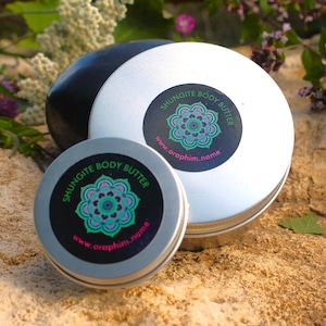 SHUNGITE BODY BUTTER Whipped with Bergamot, Ylang Ylang, Lavender 100% Organic, Natural + Vegan Highest Quality to Enjoy