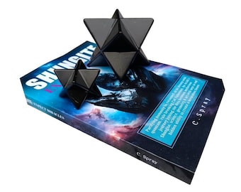 SHUNGITE MERKABA STONE & Book-Shungite:Expect Miracles, Powerful frequency upgrades-Activations/quantum shifts, Meditating/Healing Tools