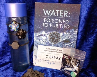 PURIFY WATER: SHUNGITE Transformer Toggle! + Book- Super Handy Fits Over Taps/Bottles/Hose's/Handles/Pipes, Removes Chemicals