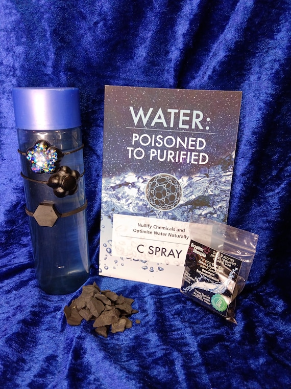 PURIFY WATER: SHUNGITE Transformer Toggle! + Book- Super Handy Fits Over Taps/Bottles/Hose's/Handles/Pipes, Removes Chemicals