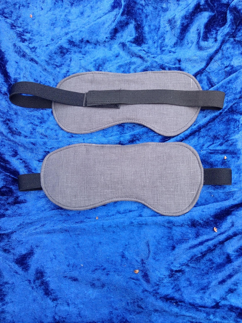 SHUNGITE EYE MASK for Health & Repair (washable) with silver + Elite, Super Restful Relaxing Sleep at night followed by Energised in the day image 3
